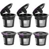 6 Packs Reusable K Cups For Keurig; Reusable K CUP Coffee Filter Refillable Single K CUP For Keurig 2.0 1.0 BPA 20.8in/1.5in 0.18lb