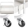 3 Tiers Rolling Utility Cart/White