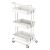 3 Tiers Rolling Utility Cart/White