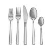 MegaChef Cravat 20 Piece Flatware Utensil Set;  Stainless Steel Silverware Metal Service for 4 in Silver