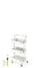 3 Tiers Rolling Utility Cart/White