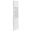 Multi-Functional Corner Cabinet Tall Bathroom Storage Cabinet with Two Doors and Adjustable Shelves; Open Shelf; White