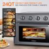 Oven Combo, WEESTA 7-in-1 Convection Oven Countertop, 24QT Large Air Fryer with Accessories & E-Recipes