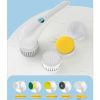 1pc New Electric Cleaning Brush 5 Brush Heads Cleaner Multifunctional Cleaning Pots And Dishes Kitchen Bathroom Bathtub; Glass