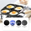 4-hole Frying Pot Pan Thickened Omelet Pan Non-stick Burger Egg Pancake Steak Pan Cooking Egg Ham Pans Breakfast Maker Cookware