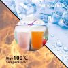 50PCS Drink Pouches Plastic Stand-Up Juice Bag Hand-Held Smoothie Bag w/ 50 Straws