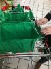 Green Non-woven Supermarket Shopping Cart Shopping Bag Trolley Hanging Bag Portable Eco Bag