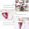 12PCS Christmas Gnome Plush Cutlery Holders Knife Fork Pockets Silverware Holder