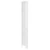 Multi-Functional Corner Cabinet Tall Bathroom Storage Cabinet with Two Doors and Adjustable Shelves; Open Shelf; White