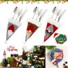 12PCS Christmas Gnome Plush Cutlery Holders Knife Fork Pockets Silverware Holder