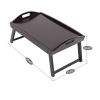 Foldable Curved Breakfast Tray Brown--YS