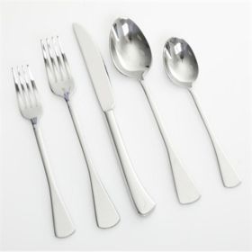 Gibson Elite Verdi 20 Piece Flatware Set, Silver