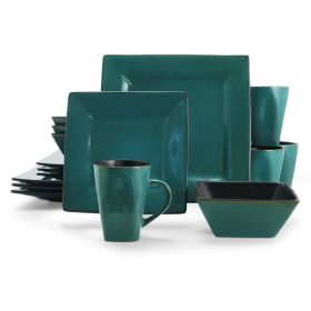 Gibson Elite Kiesling 16-Piece Dinnerware Set, Blue