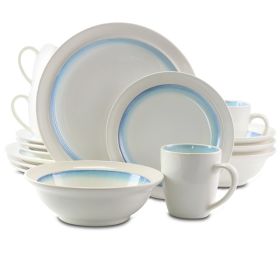 Gibson Elite Lawson 16 Piece Dinnerware Set, Teal