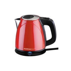 Chef'sChoice 673 Compact 1 Liter Auto Shut Off Electric Kettle Red