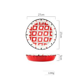 Non-stick Deep Dish Pizza Pan Ceramic Round Plate (Option: )