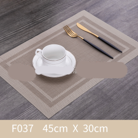 European Heat Insulation Pad Western Food Double Frame Pvc Placemat (Color: )