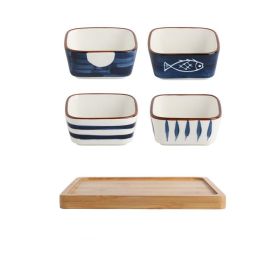 Ceramic Snack Plate Dipping Sauce Dish (Option: )