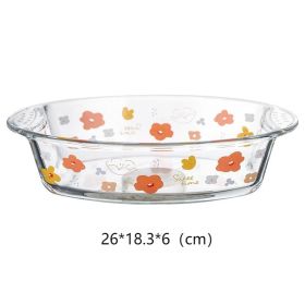 Glass Ovenproof Oval Fish Oven Pan (Option: )