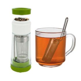 Outdoor Camping Travel Tea Infuser Progressive  3tsp (Color: Green)