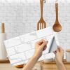 6PCS Peel and Stick Tile Backsplash for Kitchen Wall;  Self Adhesive Backsplash Tile Stickers;  Mosaic Tiles;  3D Brick Wallpaper