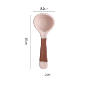 Commercial Chunky Ceramic Soup Spoon Specialty Cutlery (Color: )