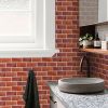 6PCS Peel and Stick Tile Backsplash for Kitchen Wall;  Self Adhesive Backsplash Tile Stickers;  Mosaic Tiles;  3D Brick Wallpaper