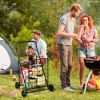 Jumbo Basket Folding Shopping Cart With Swiveling Wheels And Dual Storage Baskets