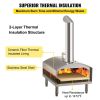 Outdoor Party Stainless Steel Portable Wood Pellet Burning Pizza Oven With Accessories