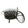 Outdoor Recreation Dinning Barbeque 2-in-1 Heating & BBQ Fire Pit