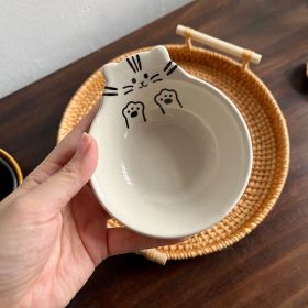 Cartoon Cat Bear Ceramic Plate Household Soy Vinegar Sauce Dipping Seasoning Dish (Option: )